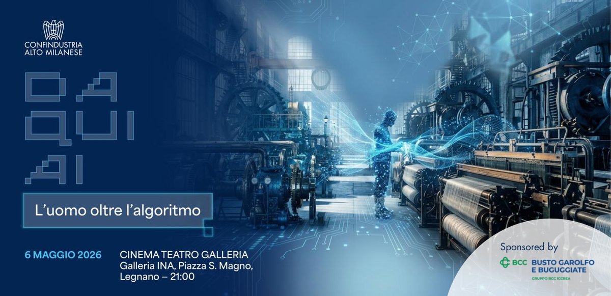 Evento “DA QUI, AI – L’uomo oltre l’algoritmo” 6 maggio ore 21.00